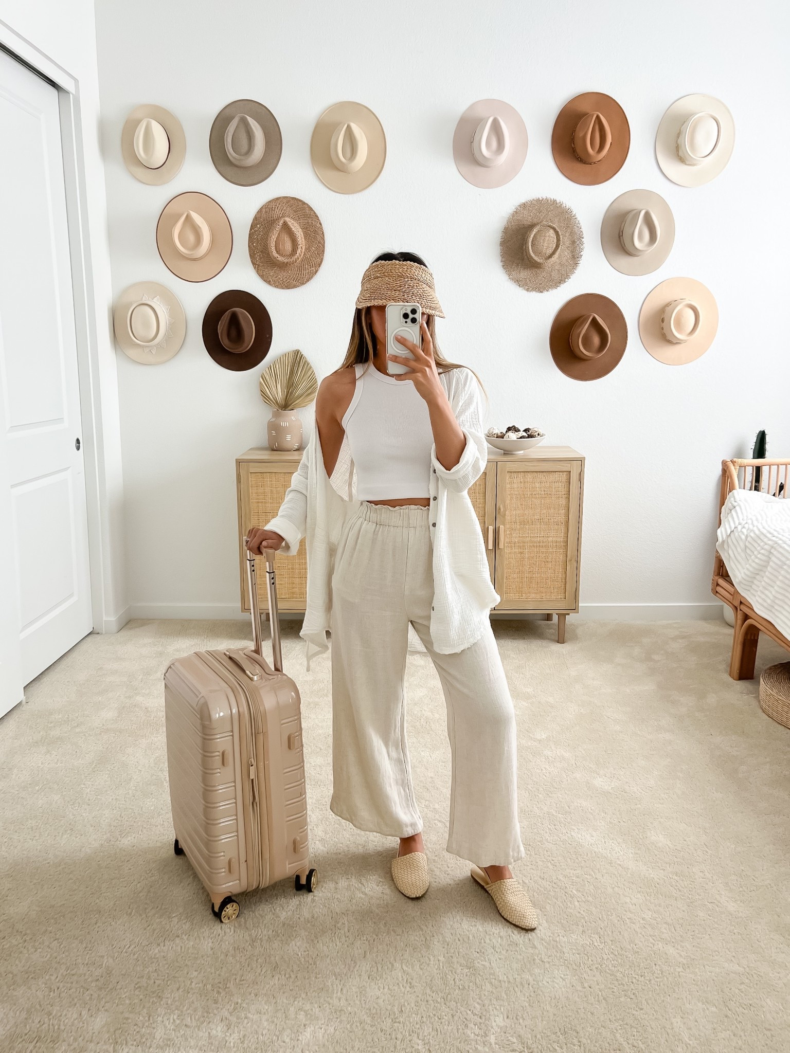 Summer airport outfit idea, summer airport outfits, summer travel outfits, summer outfits, 
spring airport outfit idea, spring airport outfits, spring travel outfits, spring outfit idea, spring outfits, athleisure outfit, casual outfits, errands outfit, linen pants outfit, vacation outfit, straw visor, tank top, basic tank, button down shirt, gauzy shirt, tunic shirt, wide leg linen pants, mules, slides, flats, beis luggage dupe, beis suitcase dupe, beis carry on dupe, beige suitcase, beige carry on, beige luggage, travel style, neutral outfits, neutral style, neutral fashion, aerie, petal and pup, Amazon, Walmart | wearshewanders.com

#LTKSeasonal #LTKShoeCrush #LTKItBag #LTKStyleTip #LTKFindsUnder50 #LTKFindsUnder100 #LTKTravel #LTKSaleAlert #LTKActive #LTKPetite 

#LTKSpringSale