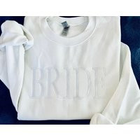 Bride Embroidered Sweatshirt, Bride Crewneck Gift, Bridal Honeymoon Gift For Her | Etsy (US)