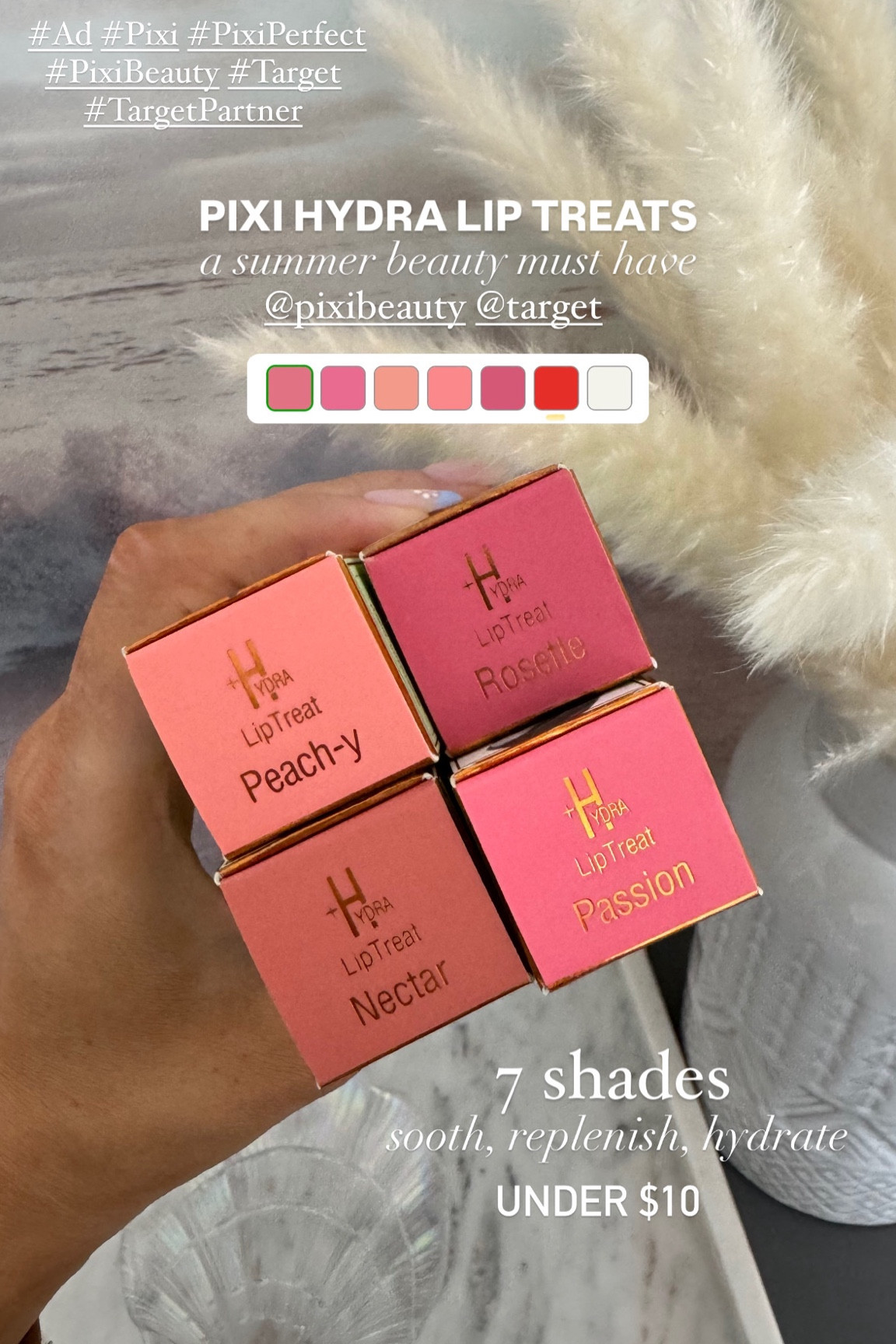 Pixi hydra lip treats are under $10 and so pretty for easy summer makeup! #ad #pixi #pixiperfect #pixibeauty #target #targetpartner 

#LTKStyleTip #LTKBeauty #LTKFindsUnder50