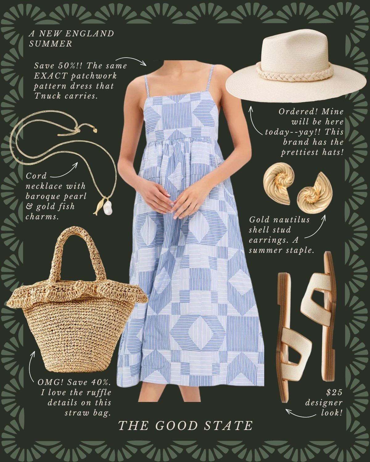 A New England Summer🦞 Save up to 54% today! 

This collection is for all the girlies living their best life as the summertime sunshine warms their face and the sea breeze blows through their hair. This is for the ones dreaming of evening strolls on Nantucket’s cobblestone roads and endless hydrangeas all around. For the ladies who love all things gingham, a lightweight sweater and all the classic stripes. For the ones who enjoy sailing in Newport, a picnic on the Cape Cod seashore and happy hour in Martha’s Vineyard. This collection is for you🦞 ⚓️ 🧺

Ootd, outfit idea, style tip, classic style, timeless style striped sweater, quince, J.Crew, J.Crew, factory, target, target fashion, target style, Walmart, Anthropologie, Anthro, Madewell, white dress, spring dress, summer dress, spring fashion, summer fashion, vacation, outfit, Memorial Day sale, Memorial Day, outfit, Fourth of July, outfit, red, white, and blue outfit, gingham dress, quilt dress, organic skin, care, pearl, jewelry, Abercrombie, and Fitch, Tuckernuck, Madewell, H&M, Amazon, Amazon style, farmers market outfit, sissy light hat, dolce vita, women’s shoes, raffia bags, wedding guest dress, graduation dress, wedding guest, Lauren England, the good state

#LTKStyleTip #LTKSaleAlert #LTKFindsUnder100