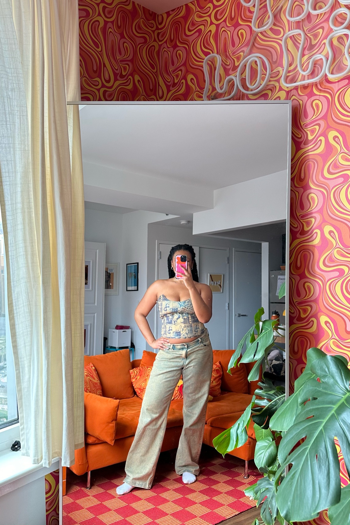 Decorating My Groovy Apartment: Checkered Rug