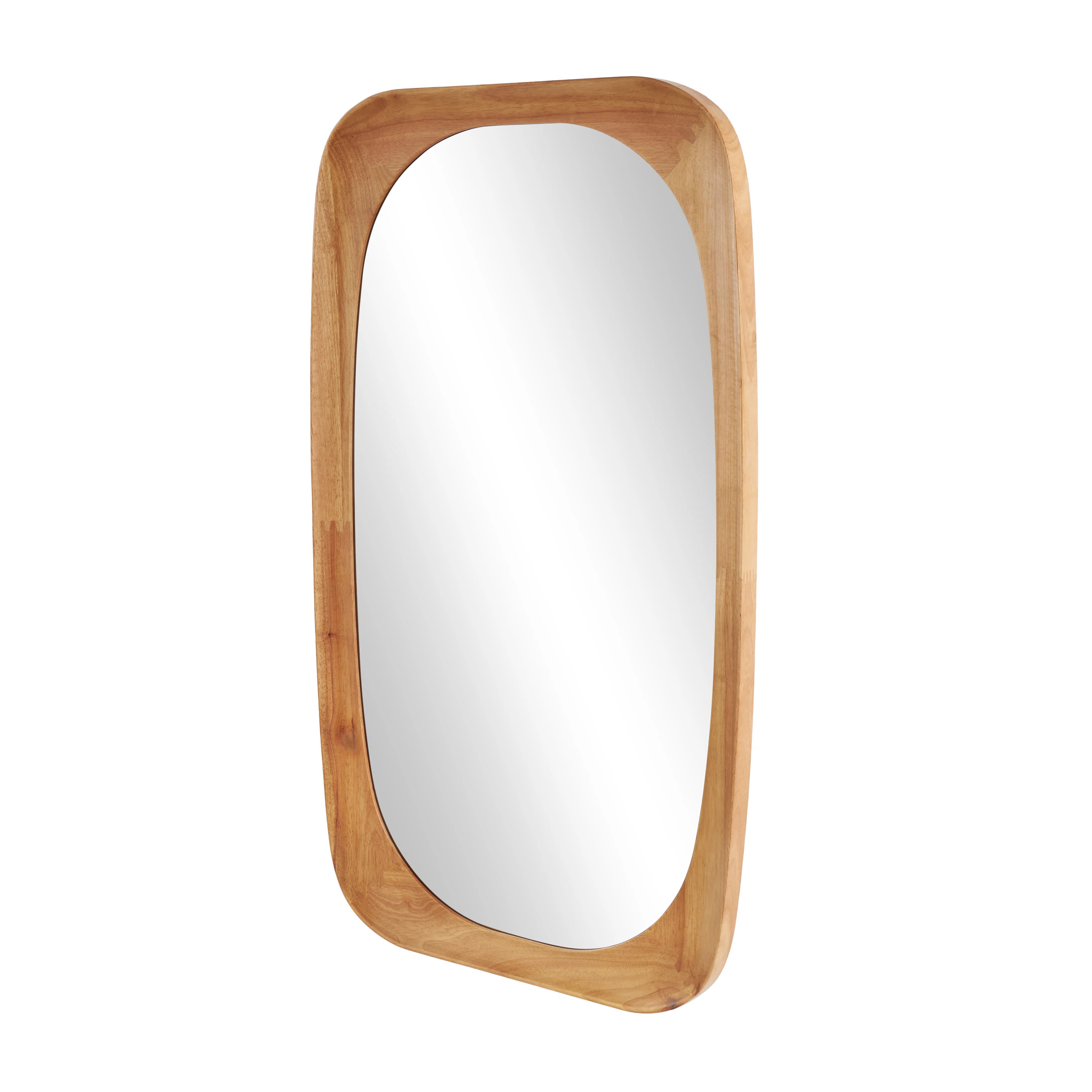 Cole And Grey Wood Oval Minimalistic Room Wall Mirror | Wayfair North America