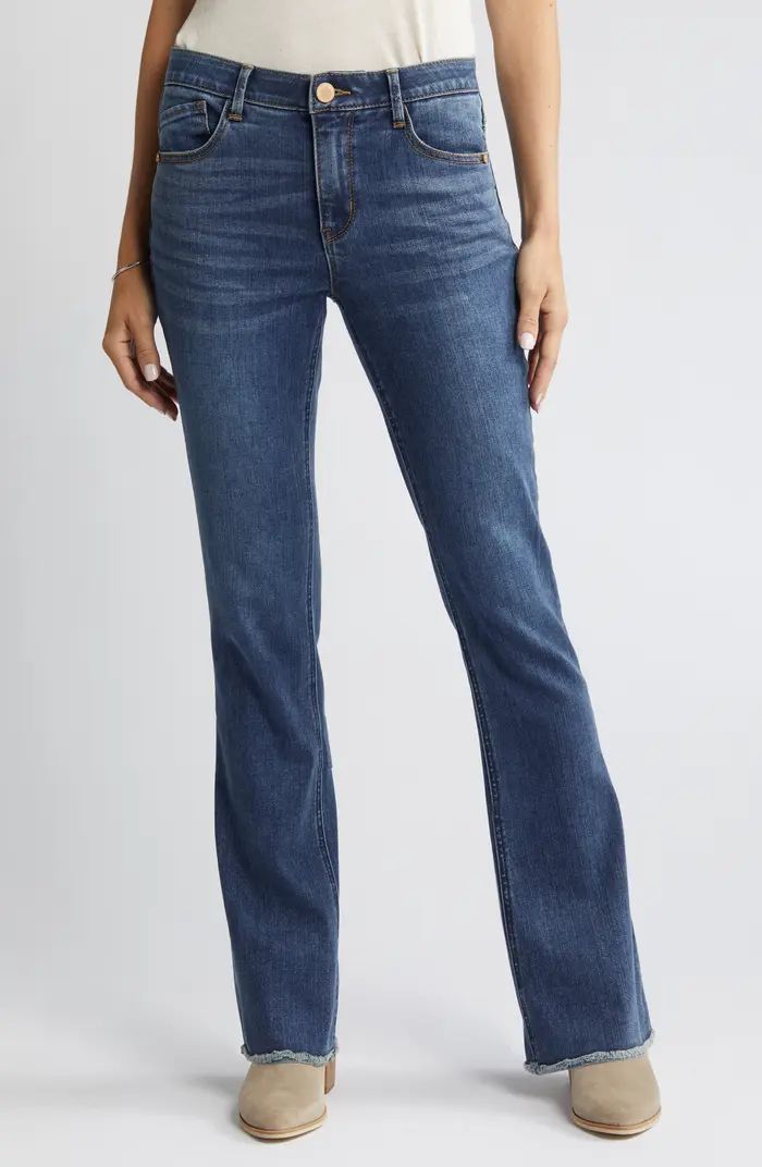 Wit & Wisdom 'Ab'Solution Frayed High Waist Bootcut Jeans | Nordstrom | Nordstrom