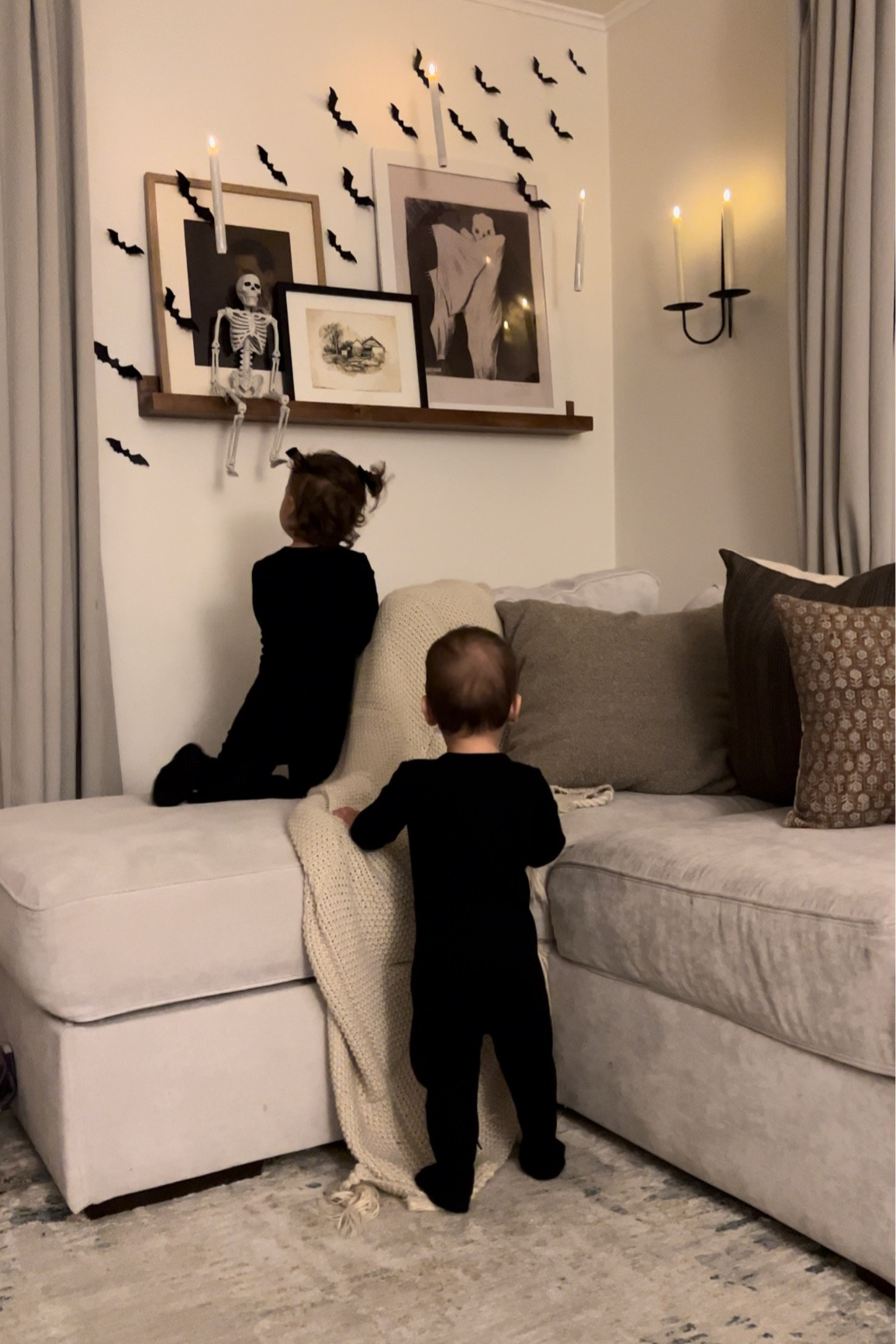 Halloween spooky art wall floating candles and bats

#LTKSeasonal #LTKHalloween #LTKhome