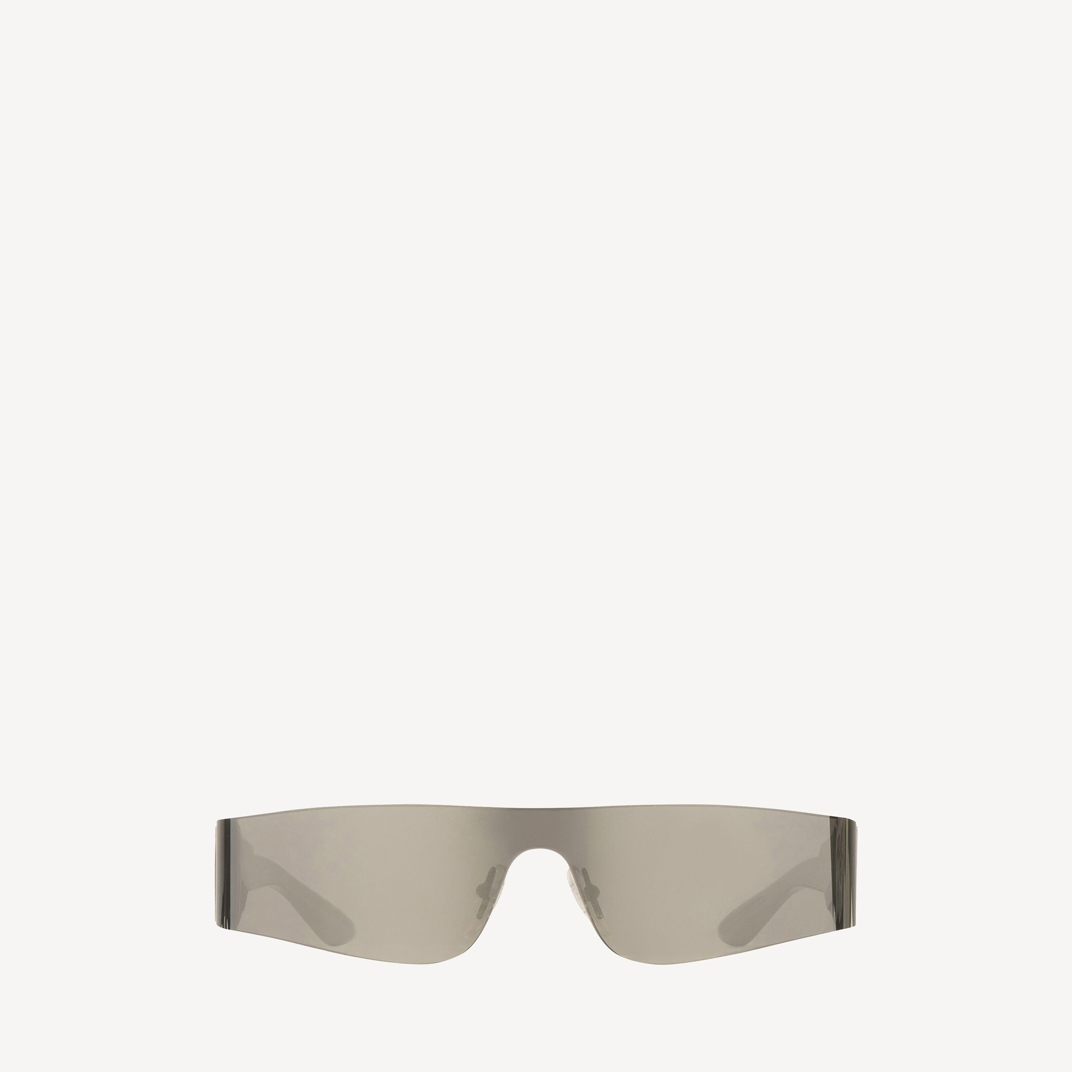 Mono Rectangle Sunglasses in Silver | Balenciaga US | Balenciaga