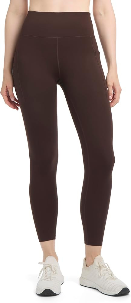 Danskin Womens Satin Stitch Shaped Back 7/8 Leggings | Amazon (US)