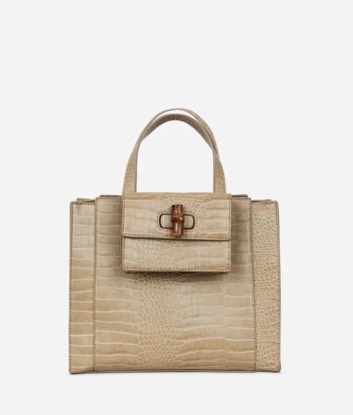 The Medium Carryall + Pouch - Croc Latte | Fawn Design