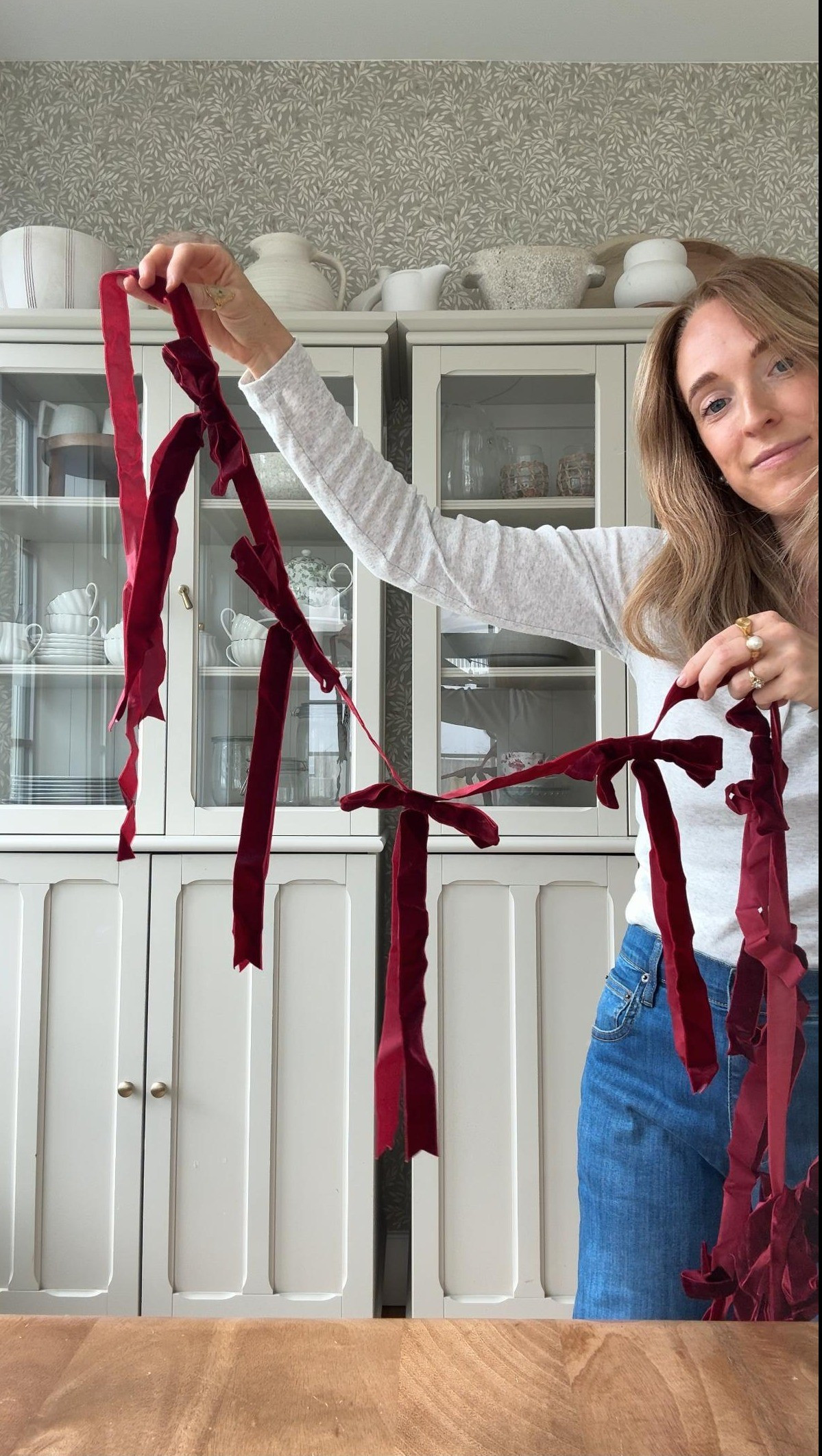 Comes in a pack of two and 4 different color options! Needs a little ironing. But the velvet is so pretty!  This would be so pretty as a tree garland, on your stairs, mantel, or windows! 

 #LTKHoliday #LTKSeasonal