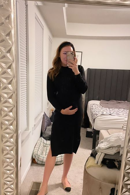 Perfect long sleeve sweater dress for widest spring!  Works great with a bump too! 

#LTKfindsunder50 #LTKstyletip #LTKbump