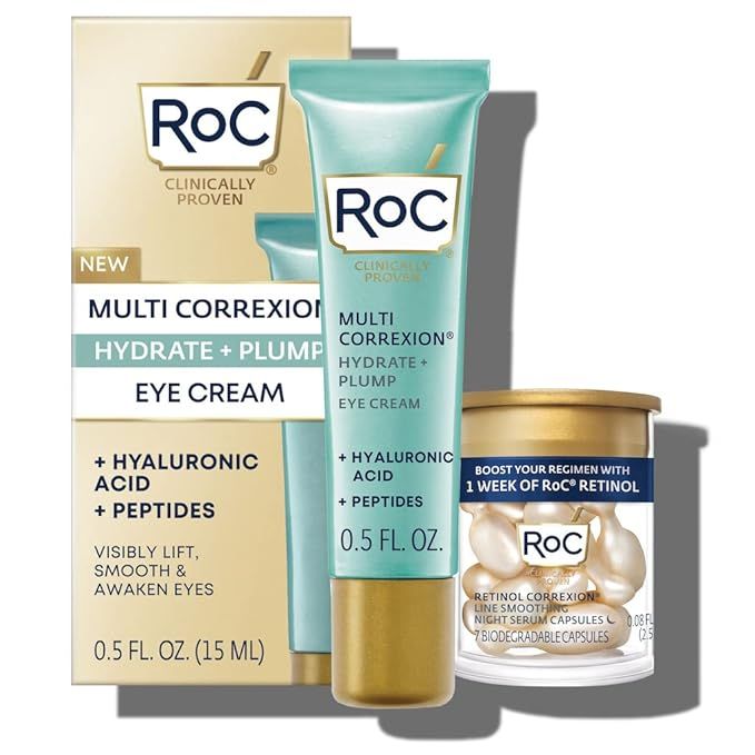 RoC Multi Correxion Hyaluronic Acid Anti Aging Under Eye Cream for Puffiness & Dark Circles (.5 O... | Amazon (US)