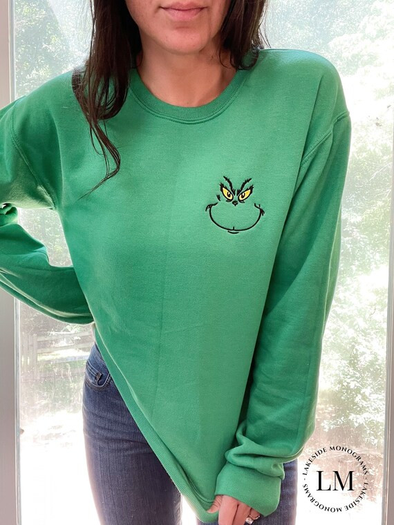 Grinch Sweatshirt Christmas Sweatshirt Jolly Christmas | Etsy | Etsy (US)