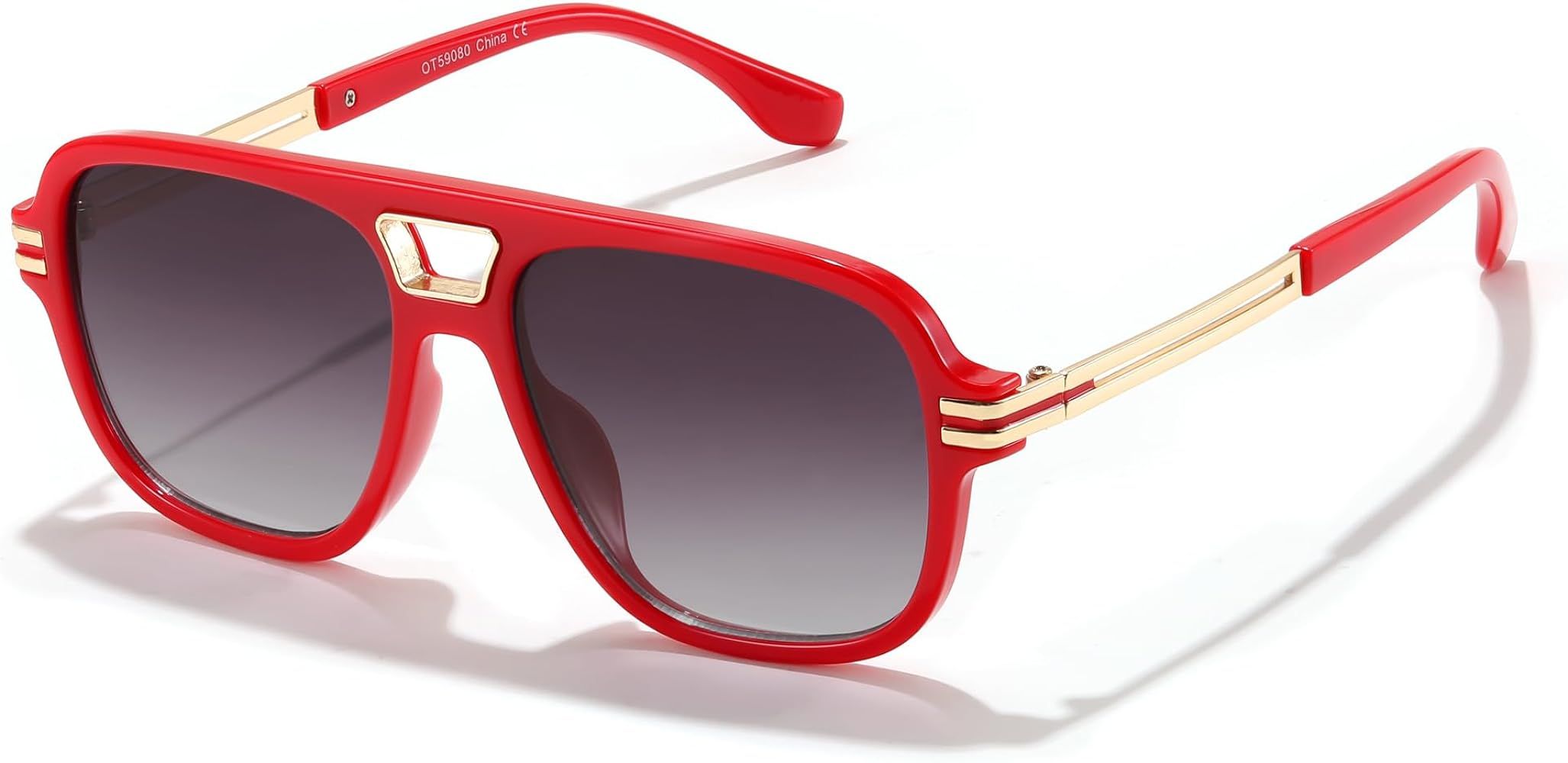 FEISEDY Retro Aviator Sunglasses for Women Men Vintage Trendy Oversized Square Shades UV400 B0106 | Amazon (US)