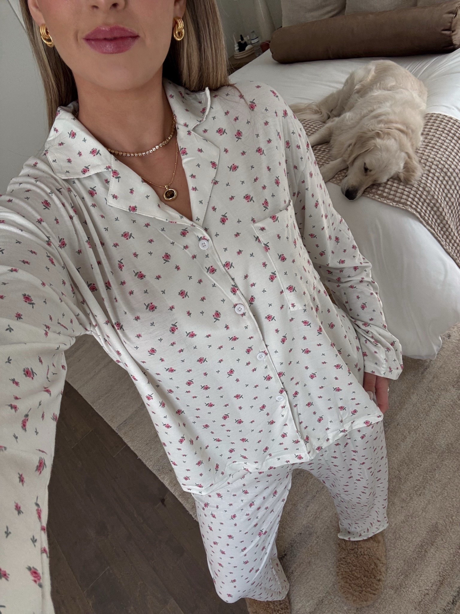 cutest pjs 🤍🫐 wearing a large in these! Such a good amazon find! 



Spring 2026, pajama set, comfy, relax, chill day, sidneymarieduke 

#LTKHome #LTKSeasonal #LTKootd