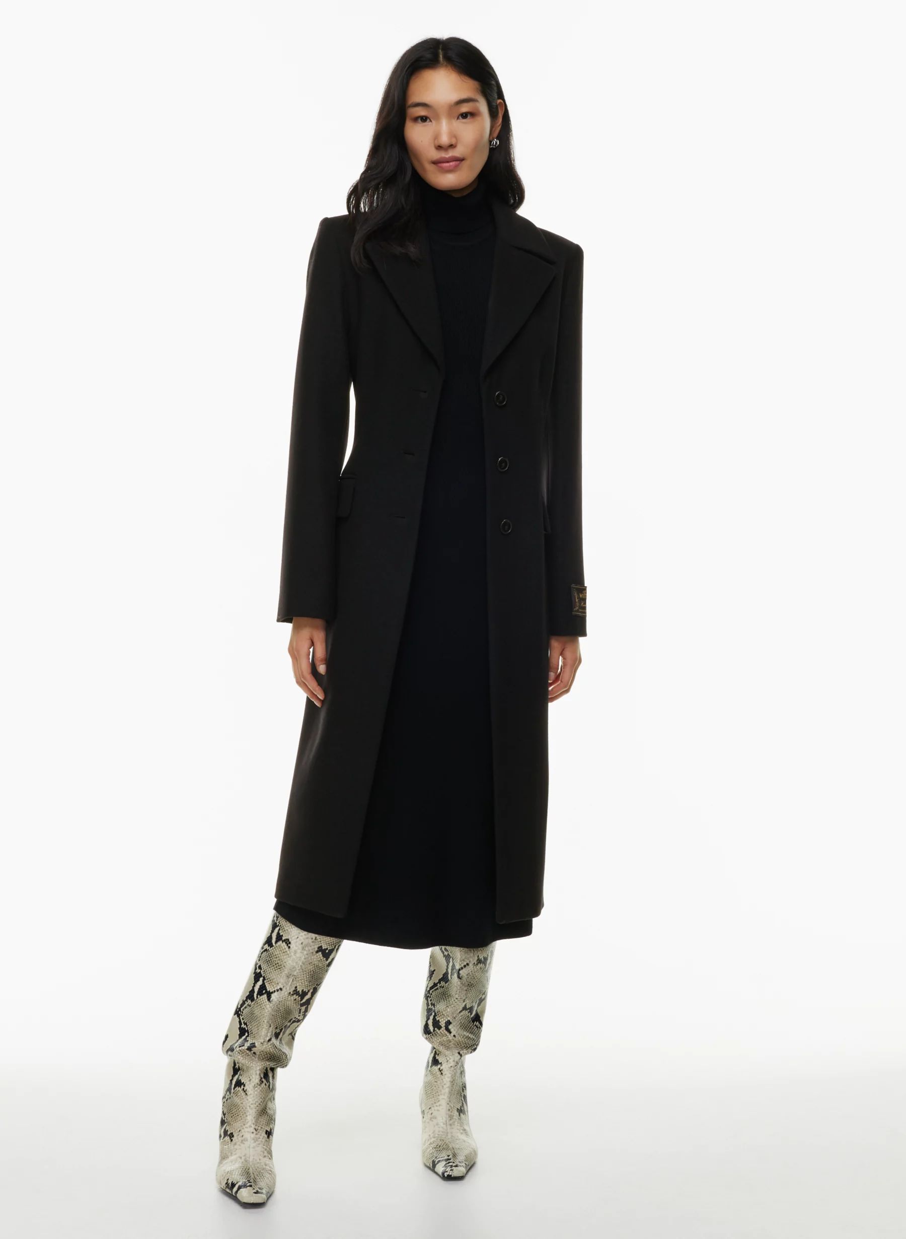 Single-breasted Italian virgin wool coat | Aritzia