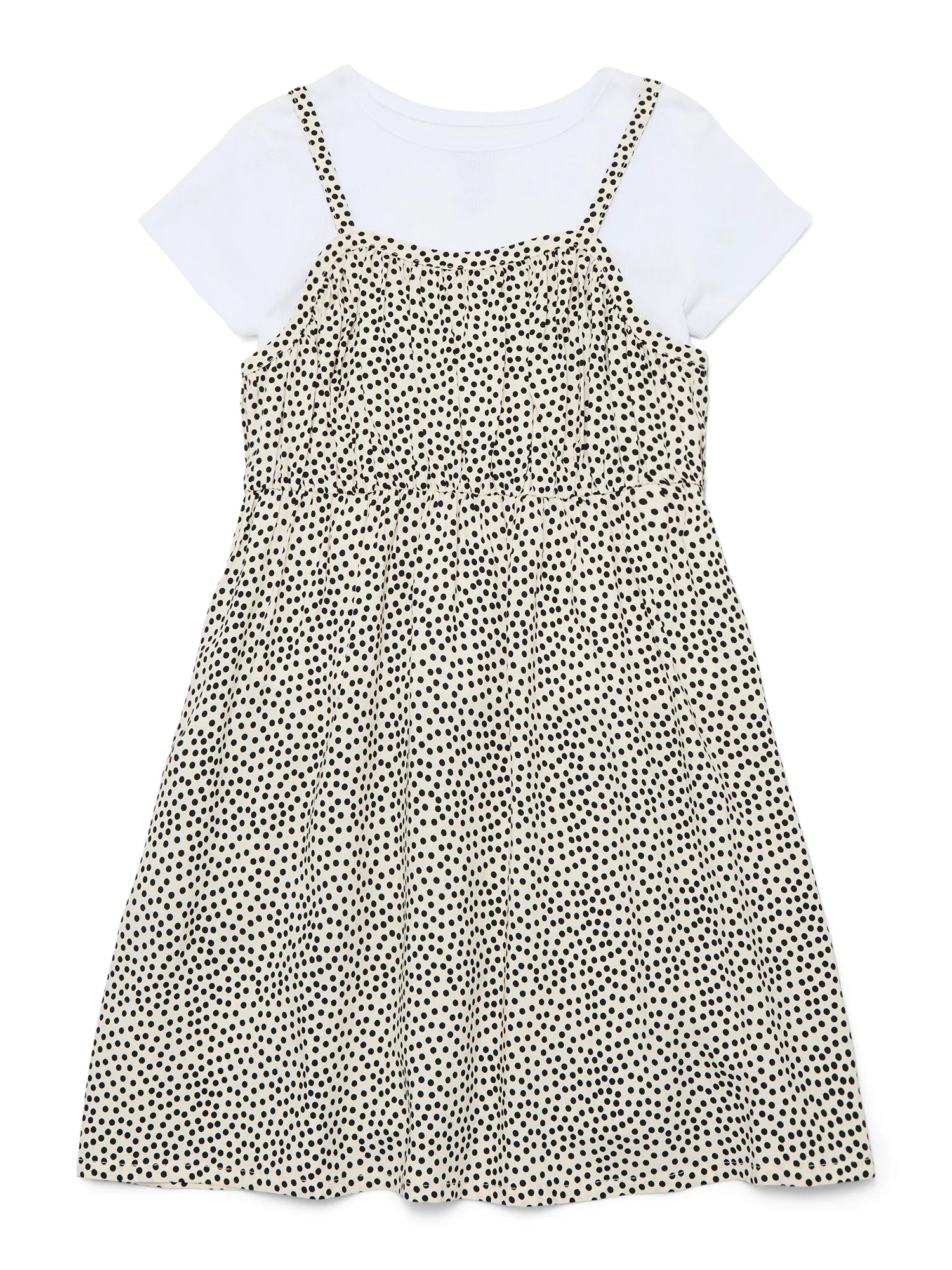 Wonder Nation Girls Cami Dress and Short Sleeve Tee, Sizes 4-18 & Plus | Walmart (US)