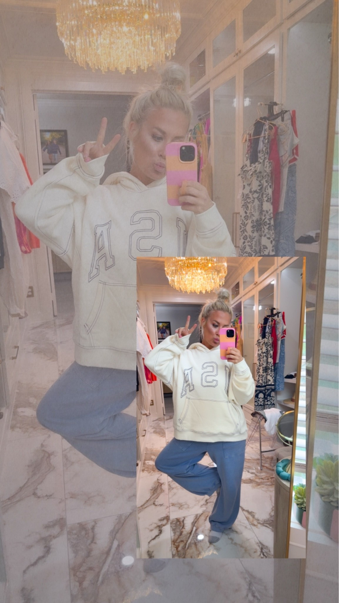 This USA hoodie is giving free people without the high price tag - large