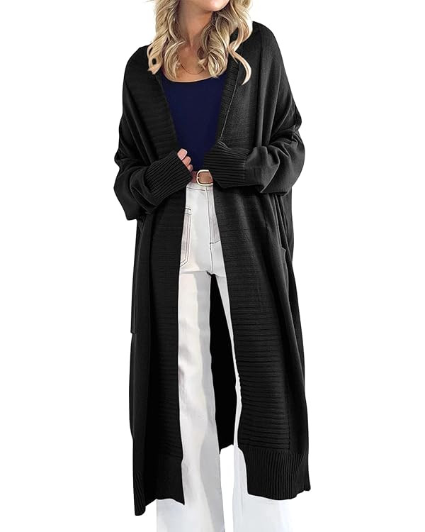 Danedvi Womens Long Cardigan Sweaters 2025 Fall Chunky Knit Oversized Slouchy Open Front Warm Coa... | Amazon (US)