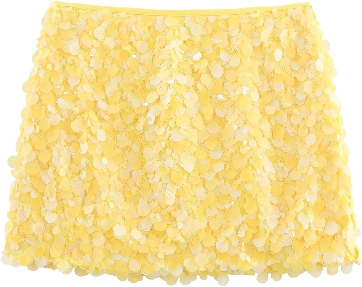 Womens Sequin Skirt Sparkly Sequin Decor Mini Bodycorn Skirts | Amazon (US)