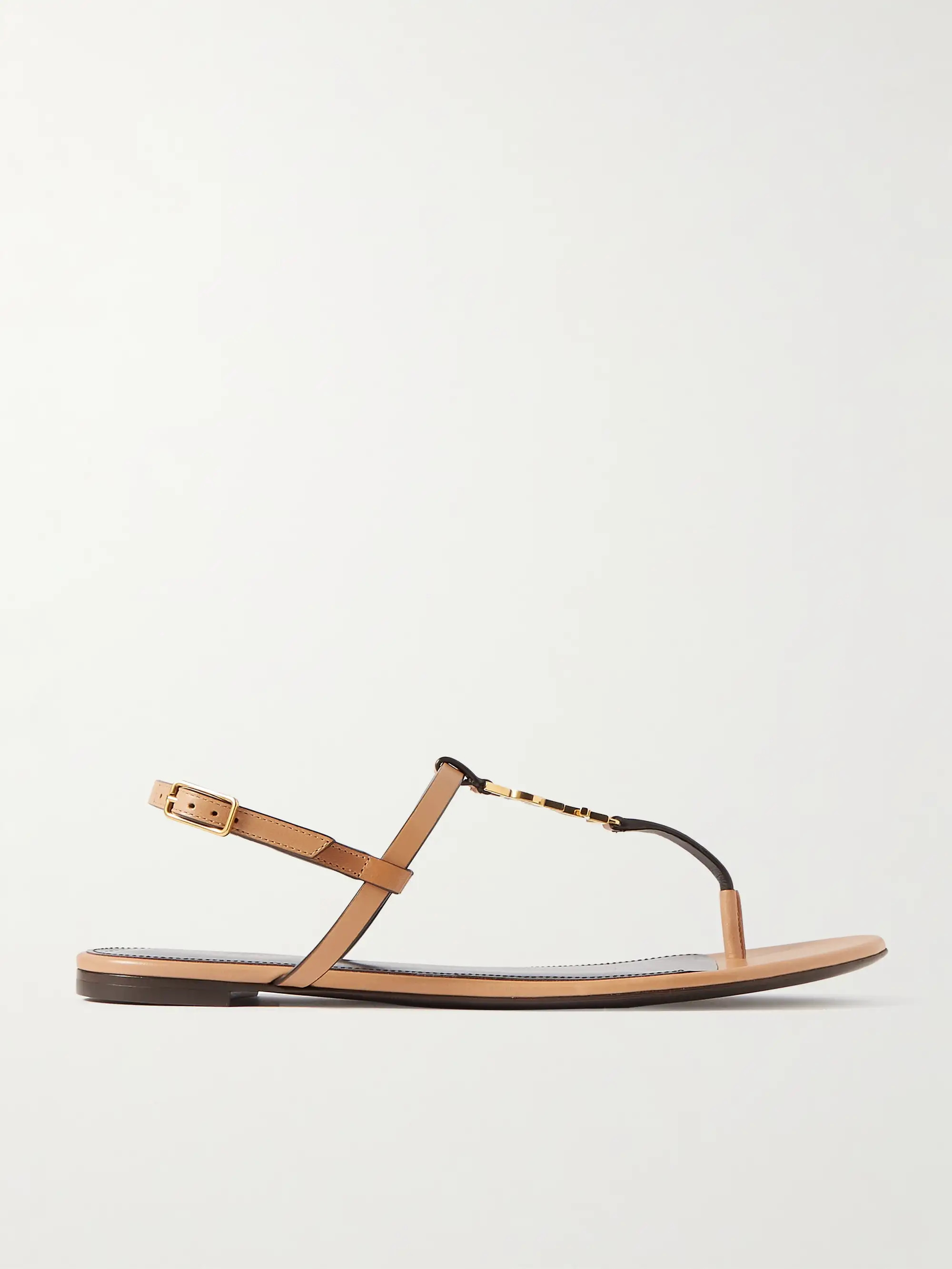 Cassandra logo-embellished leather slingback sandals | NET-A-PORTER APAC