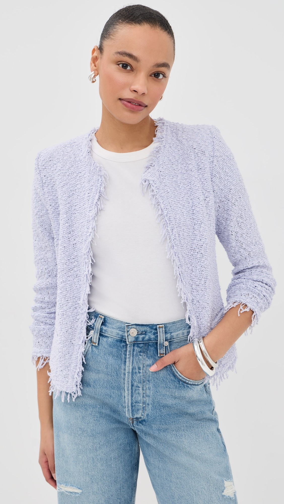 Shavani Fringe Hem Tweed Jacket | Shopbop