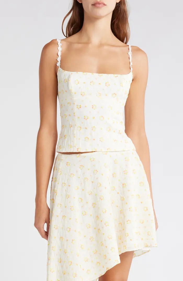 Floral Embroidered Corset Top | Nordstrom