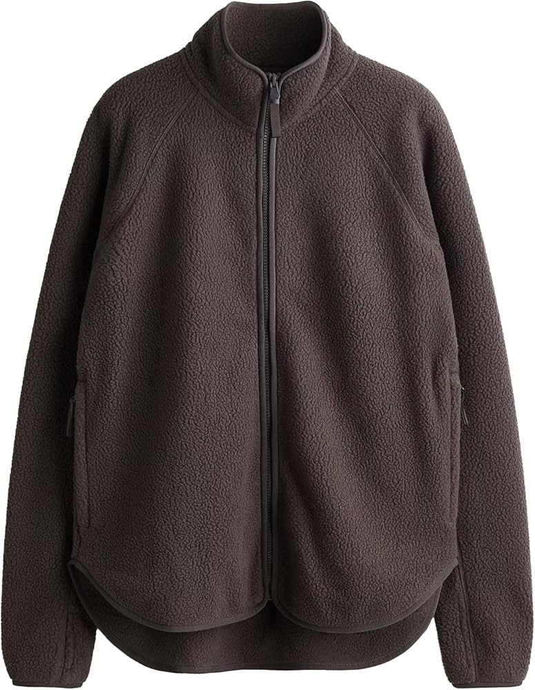 Teddy Fleece Jacket Women Long Sleeve Full Zipper Stand Collar Outwear Coat Long Cozy Sherpa Jack... | Amazon (US)