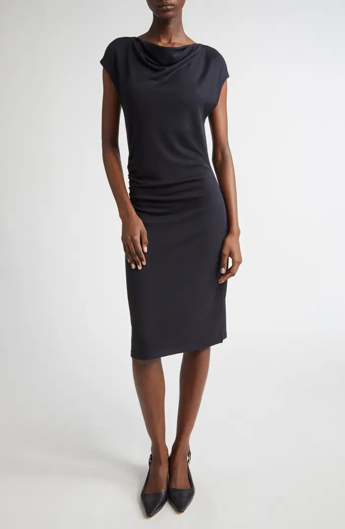 Vince Cowl Neck Side Ruched Knit Dress | Nordstrom | Nordstrom