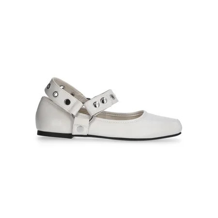 Scoop Women s Faux Leather Moto Maryjane Flats | Walmart (US)