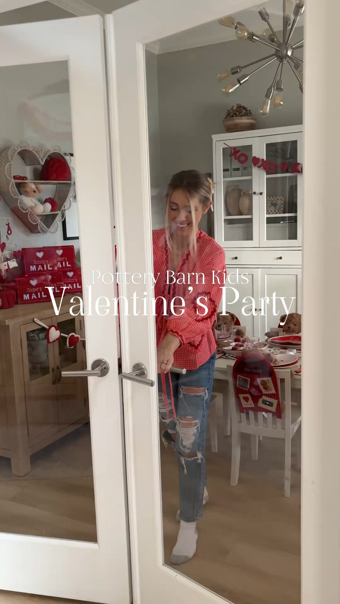 Oh love is IN the air! Brotherly love that is ❤️ I have always always loved @potterybarnkids but decorating this space for them and celebrating their love for eachother just took my obsession up a notch! What a sweet way to start our month! It's not always easy around here, more times than not it's chaos and wrestling 😅 But I love moments like this where I can celebrate them and they all come together with giggles and jokes! Comment SHOP & I'll send you everything from the boy's Valentine's brunch set up! #lovemypbk 

#LTKHome #LTKKids #LTKSeasonal