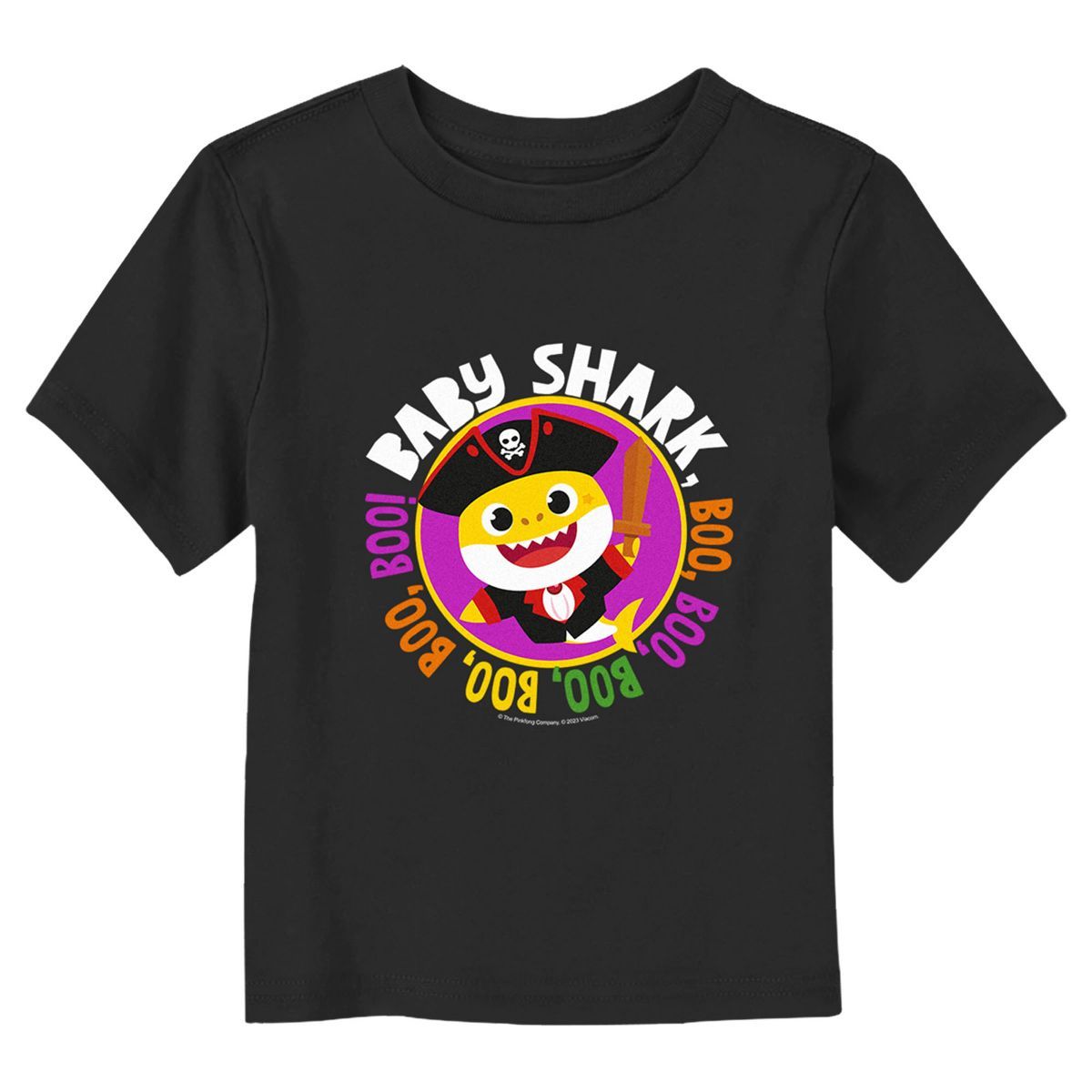 Toddler's Baby Shark Halloween Boo Pirate T-Shirt | Target