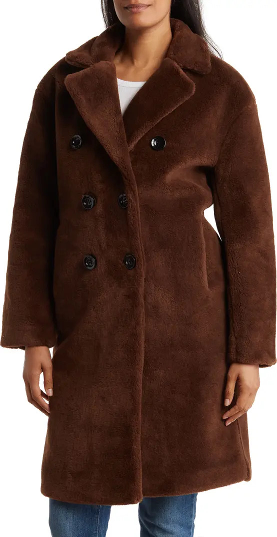 Rebecca Minkoff Faux Shearling Double Breasted Coat | Nordstromrack | Nordstrom Rack