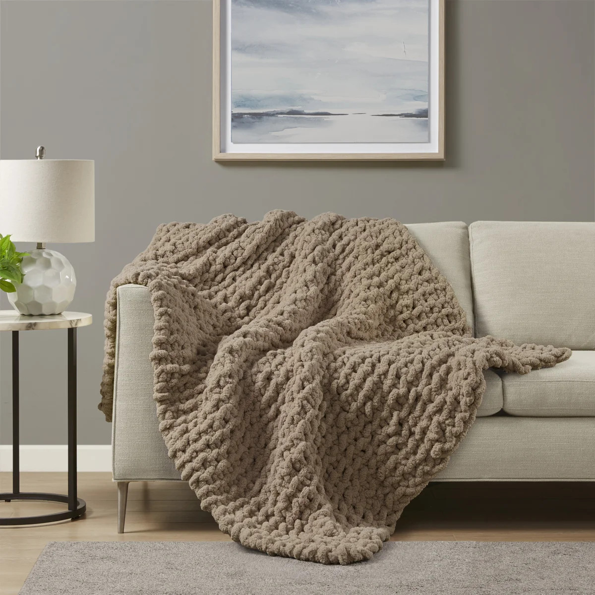 Chenille Chunky Knit Luxurious Soft Handmade Throw | Wayfair North America