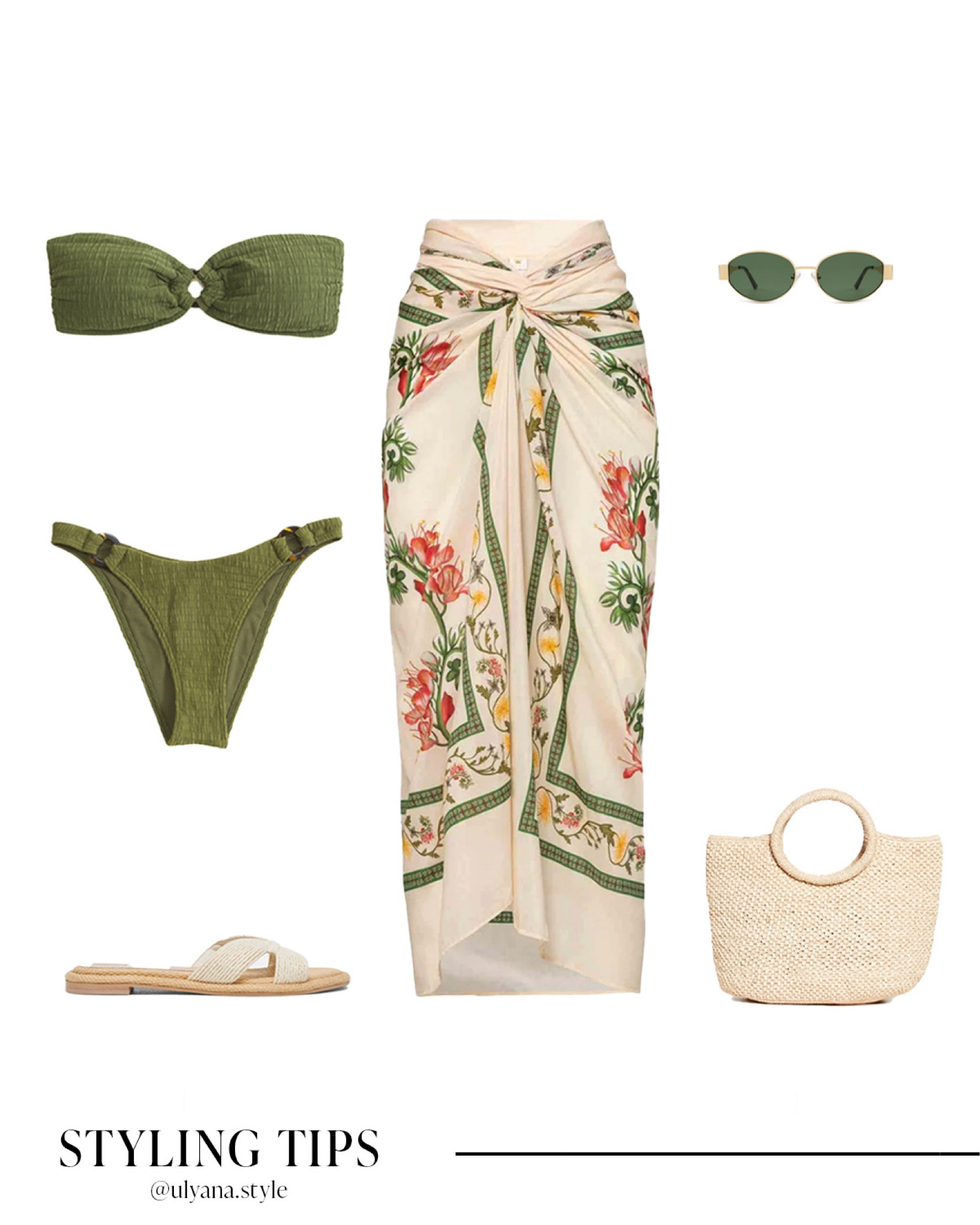 A bikini set swimsuit paired with sarong cover up, slide sandals, and a straw bag makes a great resort wear or vacation outfit. 
.
.
.
.
.
.
Resort outfits | resort style | vacation outfits | beach outfits | beach bag | beach cover up | beach wear | pool outfit | swimwear | swim cover up | bikini top | green bikini | high waisted bikini | green swim | swim set | women’s swimwear | beach sandals | casual sandals | comfy sandals | woven sandals | summer bag | vacation bag | woven bag | summer outfits | summer sandals | summer vacation outfits | outfit ideas | outfit inspo 

#LTKGuftGuide #LTKSeasonal #LTKU #LTKsalealert #LTKfindsunder50 #LTKfindsunder100 #LTKstyletip #LTKswim #LTKtravel #LTKshoecrush #LTKitbag #LTKunder50 #LTKunder100