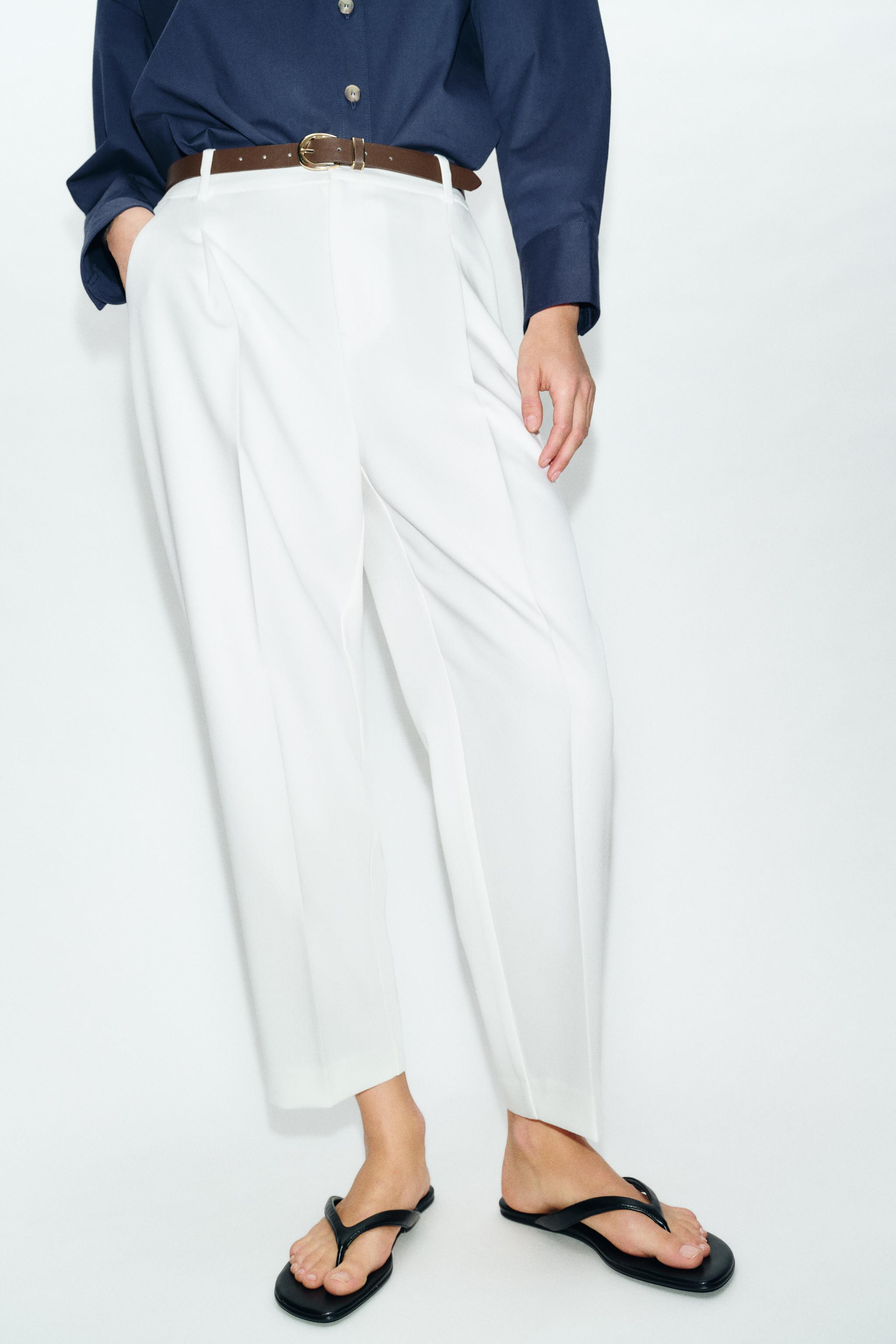 BELTED PLEATED PANTS | Zara US