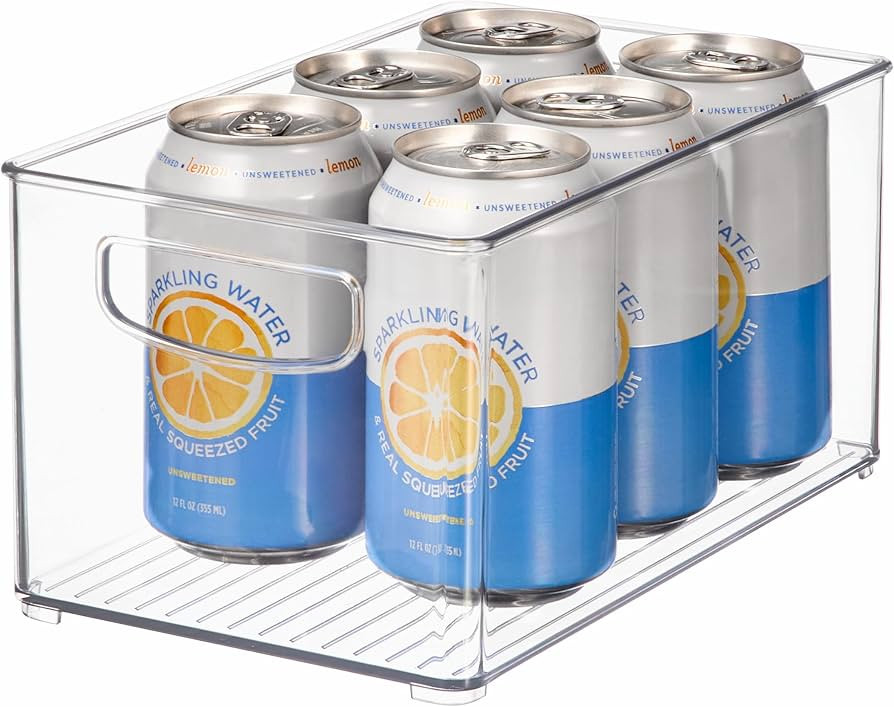 iDesign Stackable Clear Plastic Bin - Kitchen Organizers and Storage for Fridge and Pantry | Amazon (US)