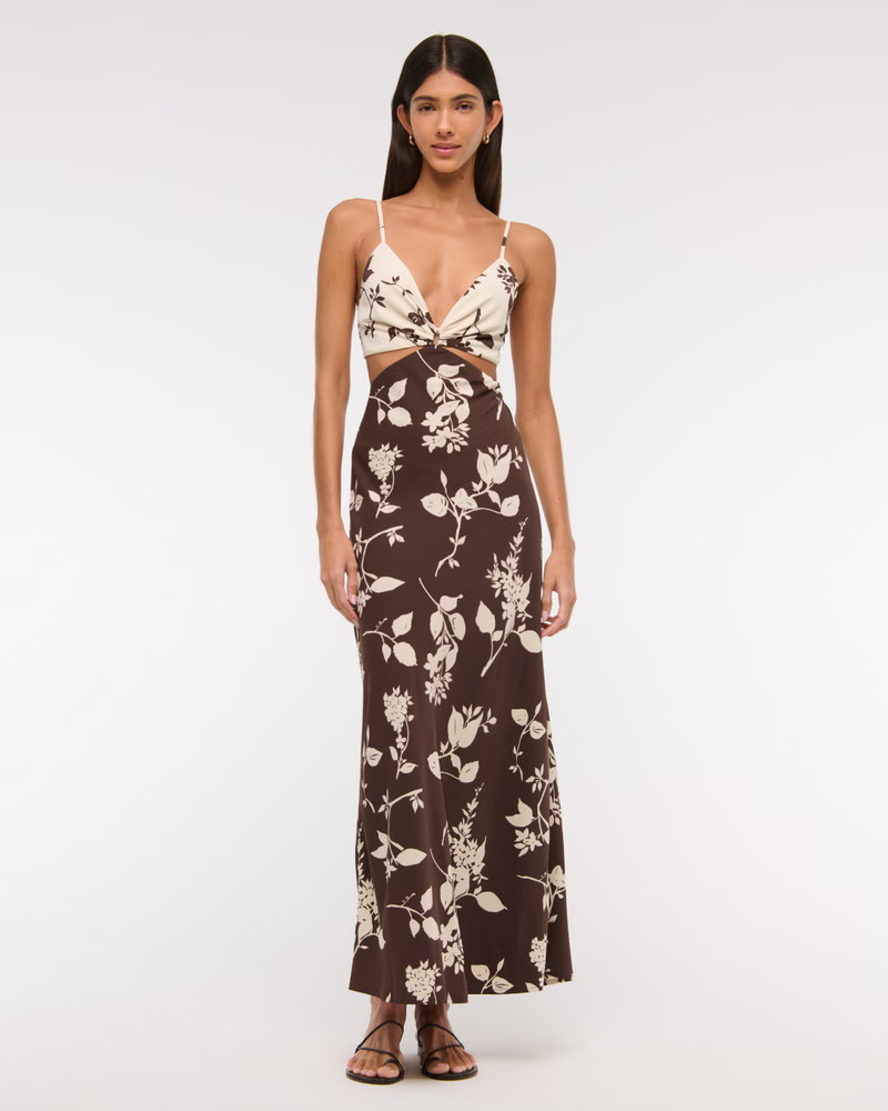 Cutout Slip Maxi Dress | Abercrombie & Fitch (US)