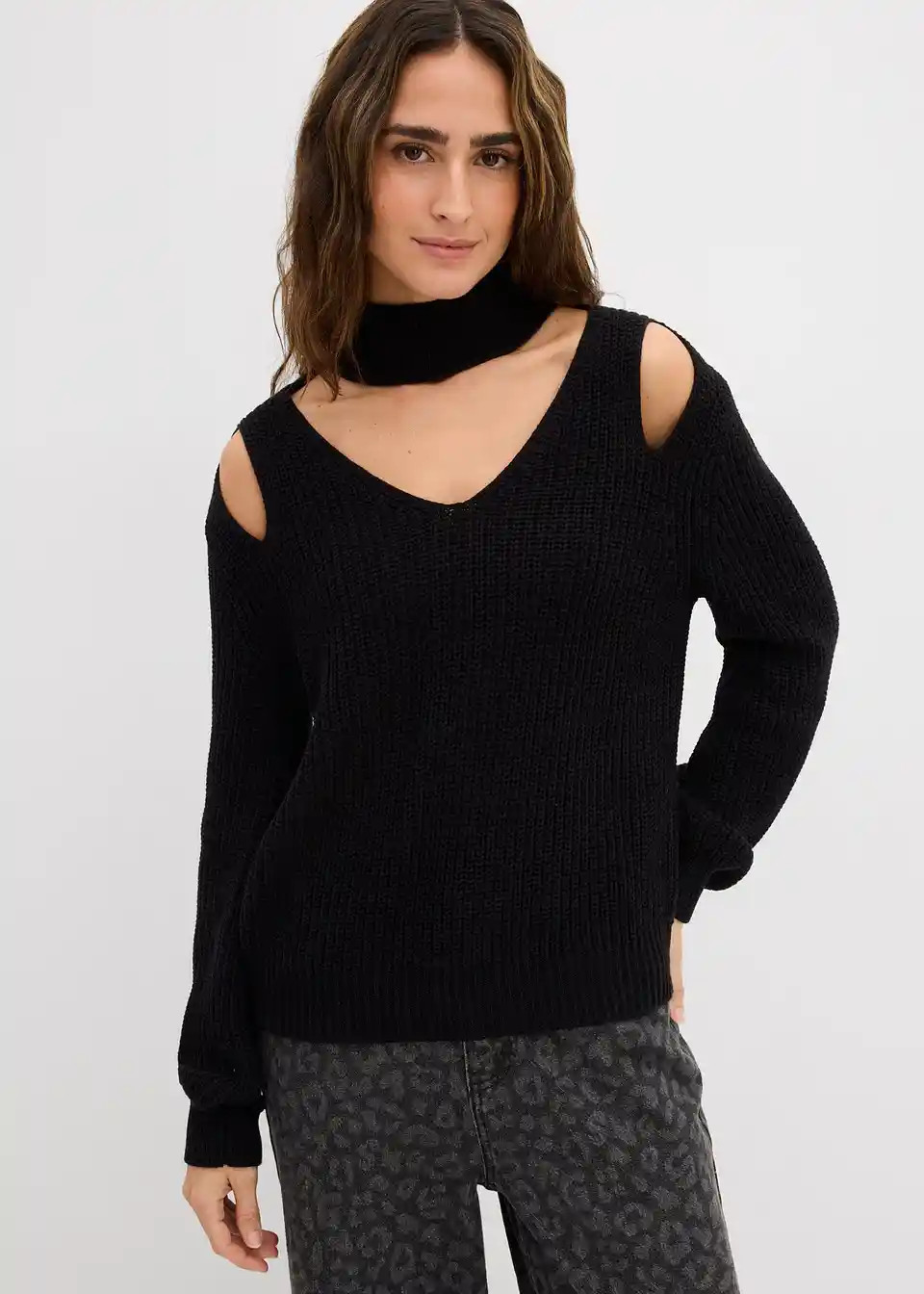 Grobstrick-Pullover mit Cut-Outs | Bonprix DE