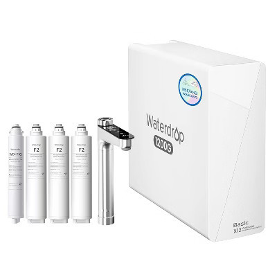 Waterdrop X12-Basic Undersink Reverse Osmosis System, NSF/ANSI 58 and 372 Certified, 1200 GPD,10-Stage,Extra 3 F2 Filter and 1 F1G Filter(1 Year) | Target