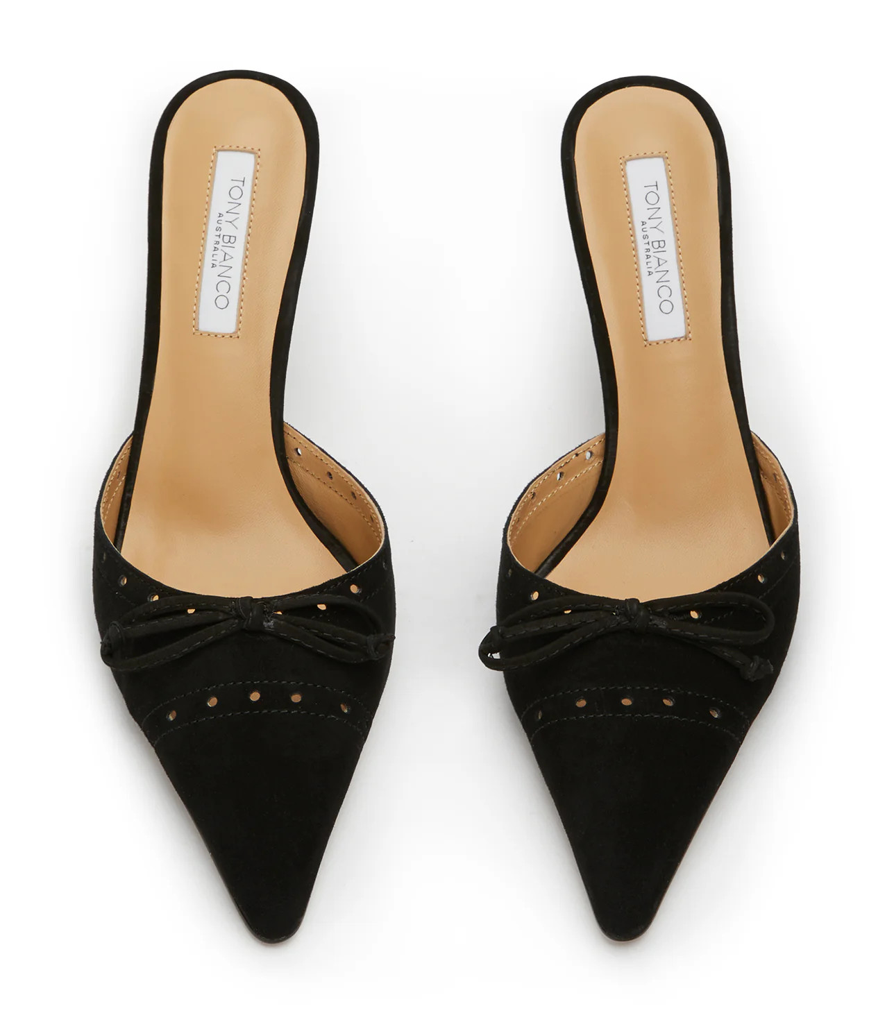 Scooter Black Suede Heels | Tony Bianco (Australia & New Zealand)
