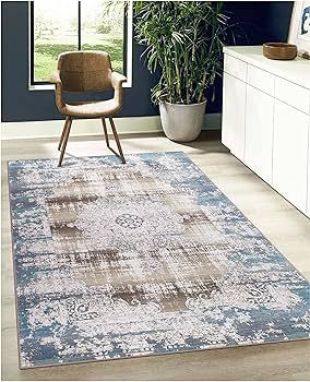GLN Rugs Machine Washable Area Rug, Rugs for Living Room, Rugs for Bedroom, Bathroom Rug, Kitchen... | Amazon (US)