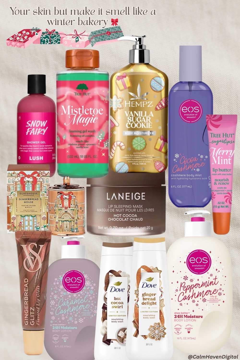 Your skin but make it smell like a Christmas bakery 🍪🎄
From sugar cookie lotion to peppermint cocoa body wash — these cozy scents are pure holiday magic. ☕️✨
Tagging all my favorite festive body care finds below 🤎
-
-
-
#LTKHoliday #LTKBeauty #CozyAesthetic #WinterSkincare #BodyCareFavorites

#LTKHoliday #LTKGiftGuide #LTKSeasonal