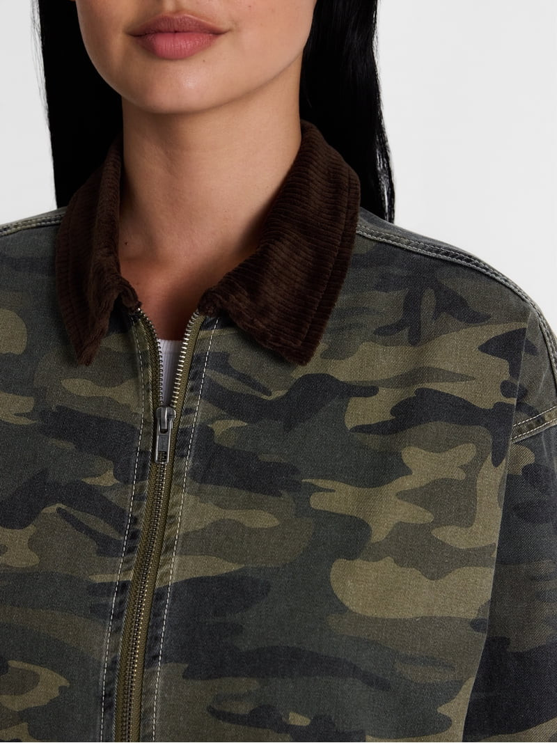 Madden NYC Women's Cotton Twill Bomber Jacket, Sizes XXS-XXL | Walmart (US)