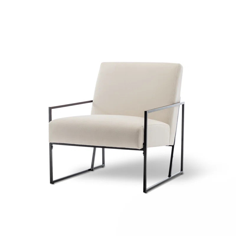 Burbuqe Industrial Slant Metal Arm Accent Chair | Wayfair North America