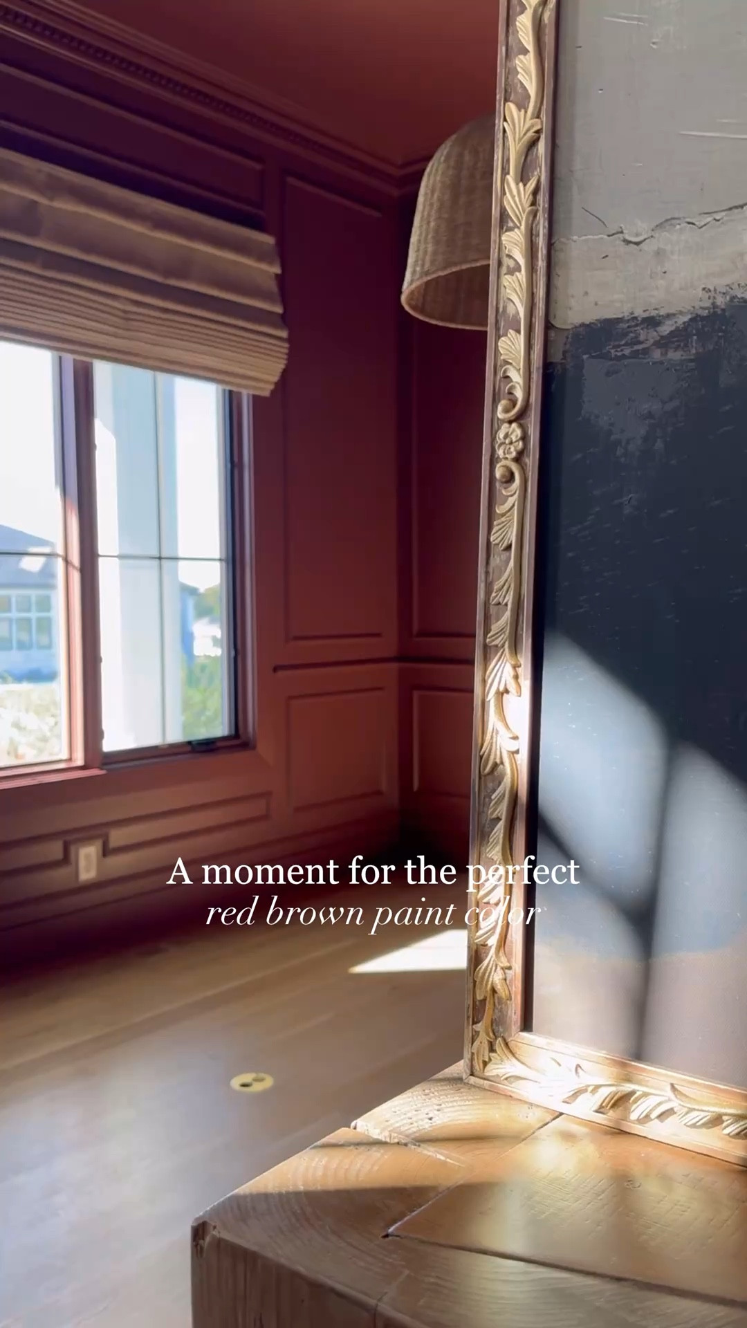 Our office makeover paint color is in the beautiful moody red-brown, Behr Oxblood! I’m truly obsessed and it looks even better with all of the furniture in here! Stay tuned for the full reveal! 

#LTKHome