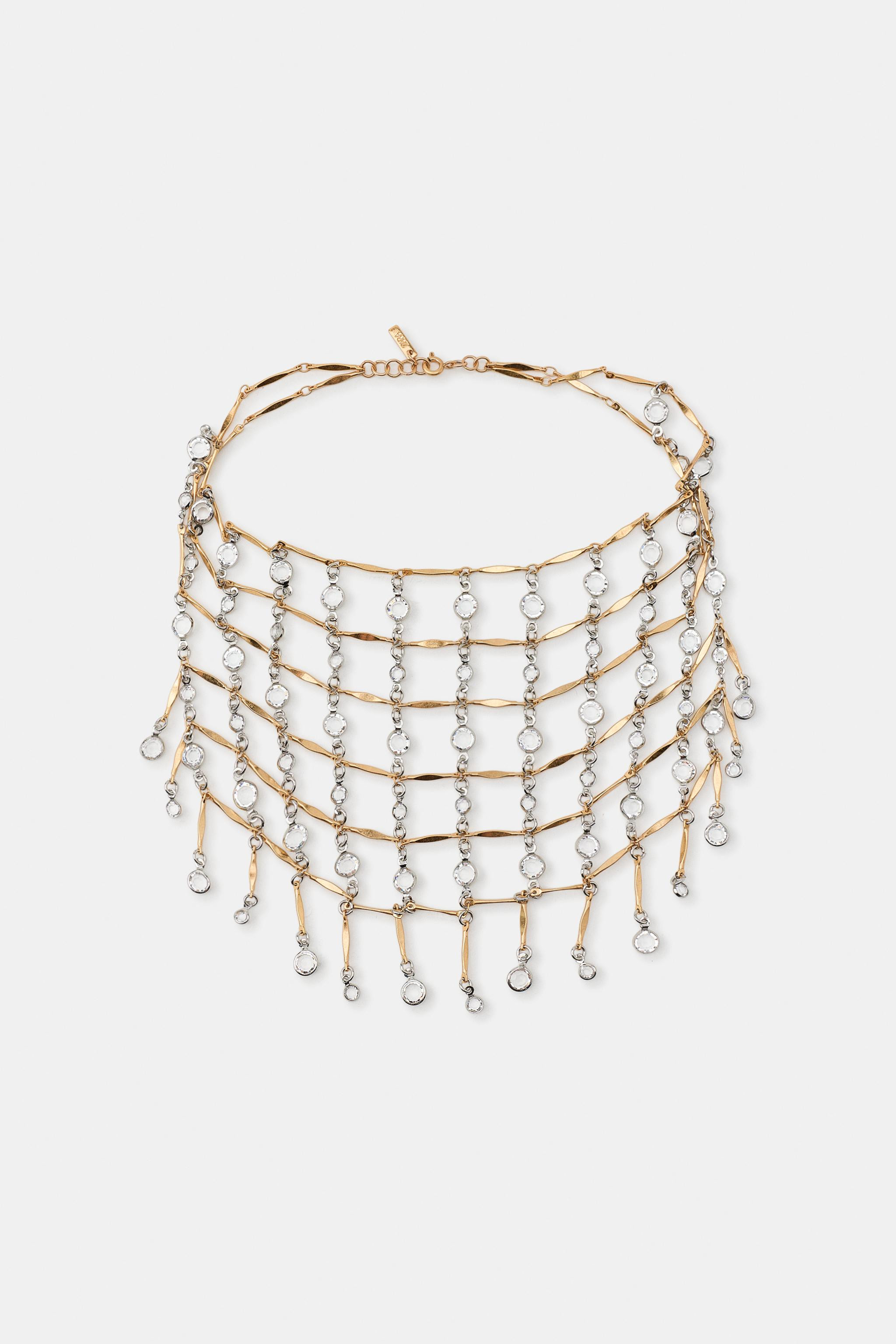 METAL JEWEL NECKLACE | Zara DE