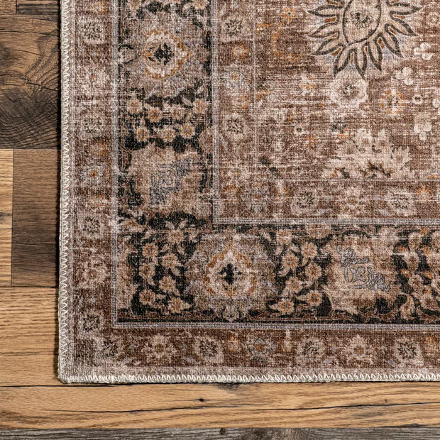 Brown Bayberry Vintage Washable Area Rug | Rugs USA