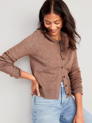 Cropped Cozy-Knit Cardigan for Women | Old Navy (US)