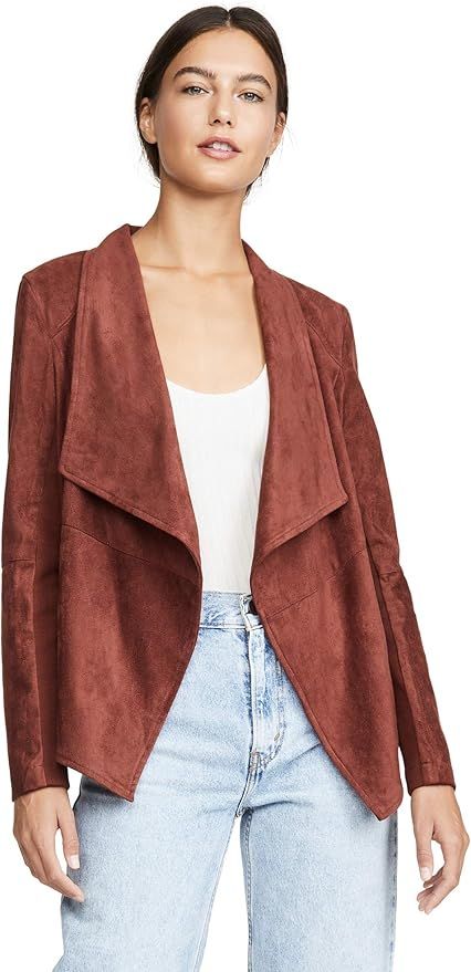 BB Dakota Women's Wade Drape Front Faux Suede Jacket | Amazon (US)