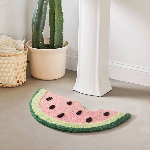 Watermelon Bathroom Rug [Cute Rug, Soft Rug, Colorful Bath Mat, Microfiber Fabric Rug, Doormat, F... | Etsy (CAD)