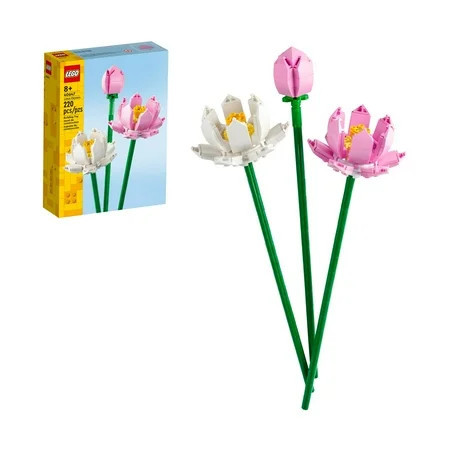 LEGO Lotus Flowers Building Kit, Artificial Flowers for Decoration, Family Gift Idea, Aesthetic Room Décor for Kids, Building Toy for Girls and Boys Ages 8 and Up, 40647 | Walmart (US)